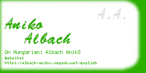 aniko albach business card